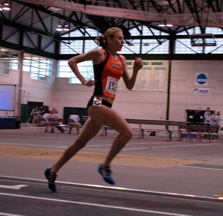 Missy Buttry of Wartburg runs away from the field in the 1500