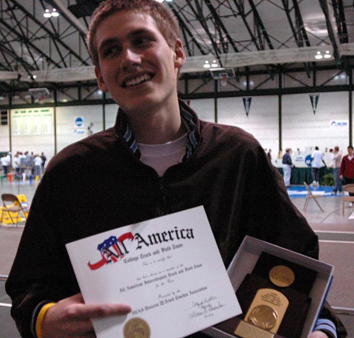 Nate Brigham was pleased with his 8th place finish in the 5000.