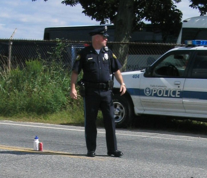 officer directing traffic