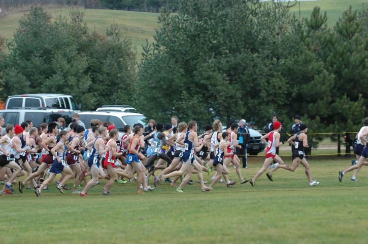 Heading up the opening hill