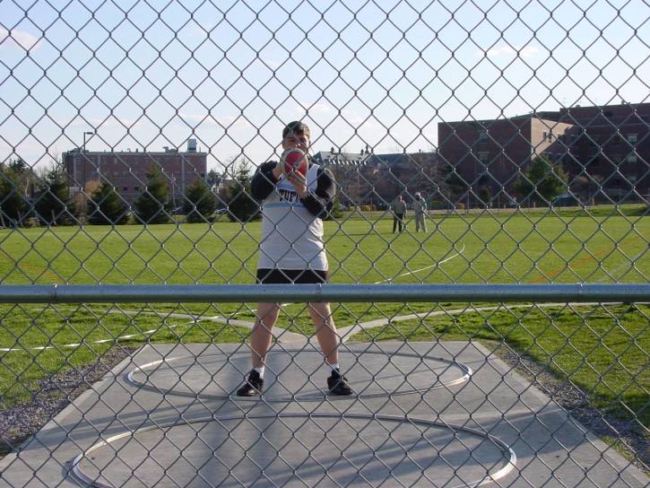 mcpherson prepares to throw the discus