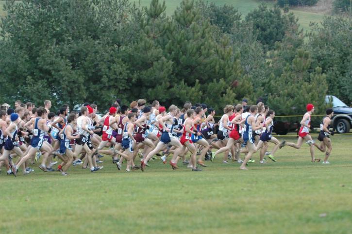 Still heading up the opening hill