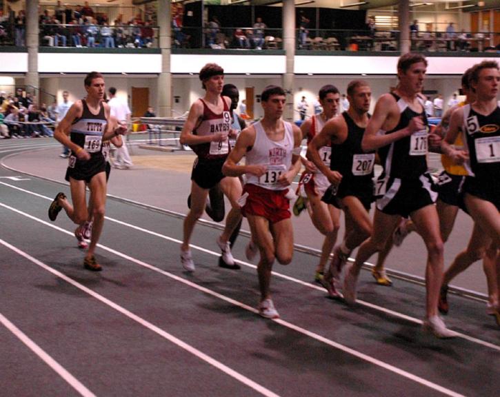 Nate Brigham starts the 5000.