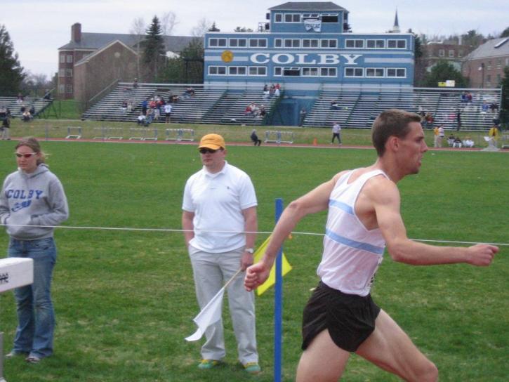 Matt Fortin competes in the steeplechase