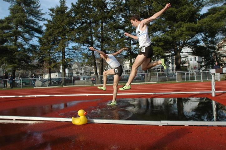 Josh Kennedy and Brian McNamara ran together in the beggining of the 3k steeple.