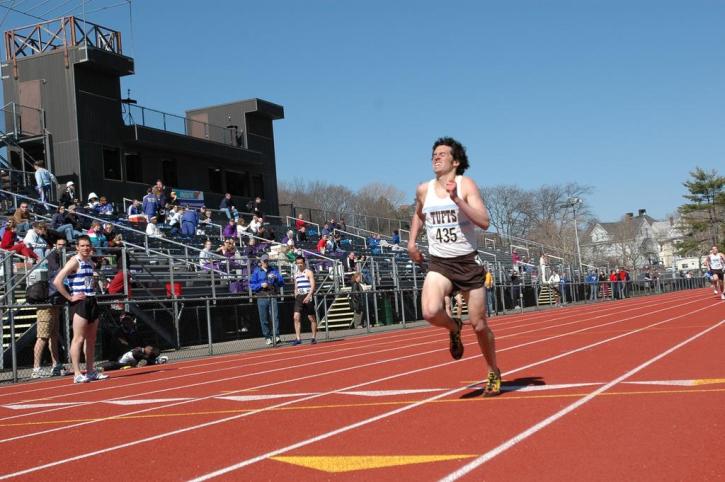 Matt Lacey powers through the finish in the 800