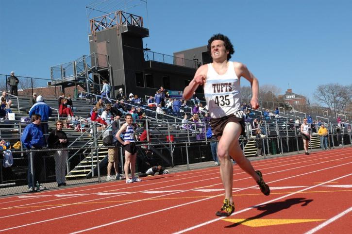 Matt Lacey powers through the finish in the 800