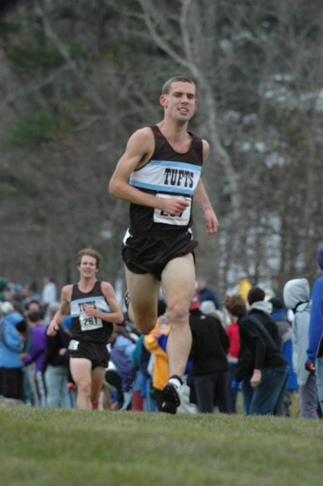 Matt Fortin and Brian MacNamara sprinting to the line.