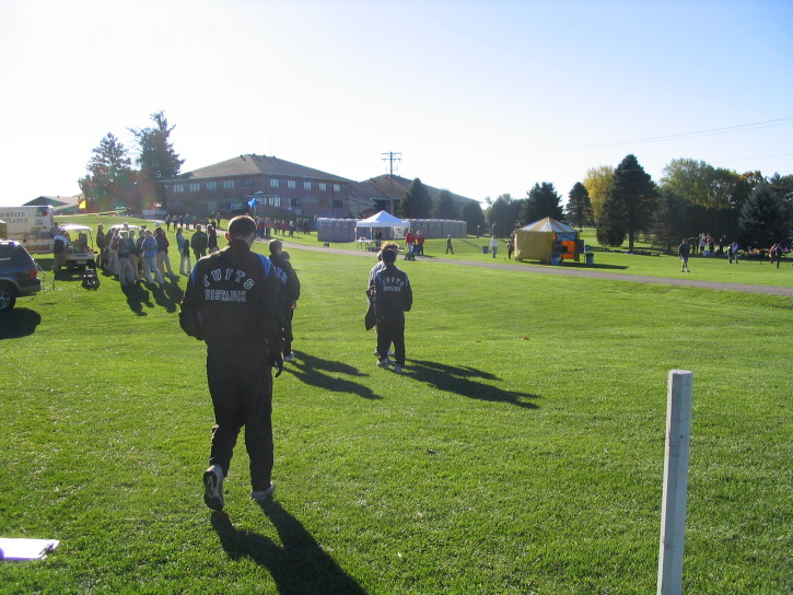 Fortin, Sorensen, Chung Checking out the course at Jim Drews