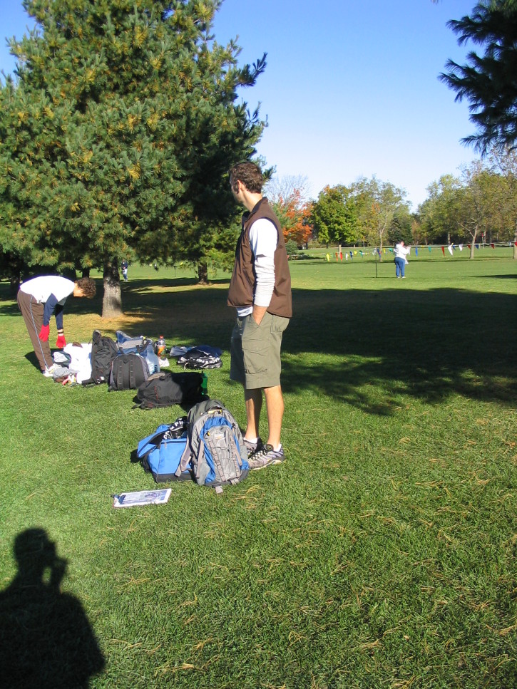 Ethan guarding the stuff