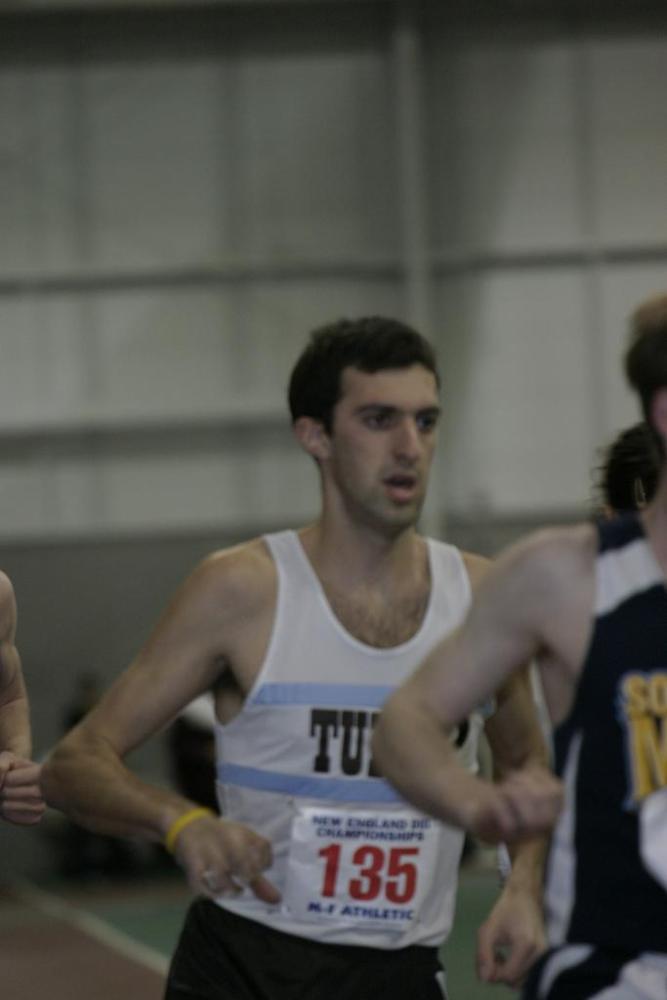 Josh Kennedy running in fourth in the 5k.  He would go on to take second in the event.