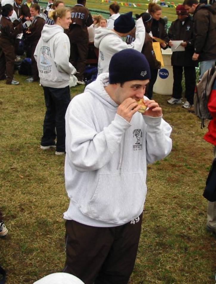 guilmartin enjoying his bagel