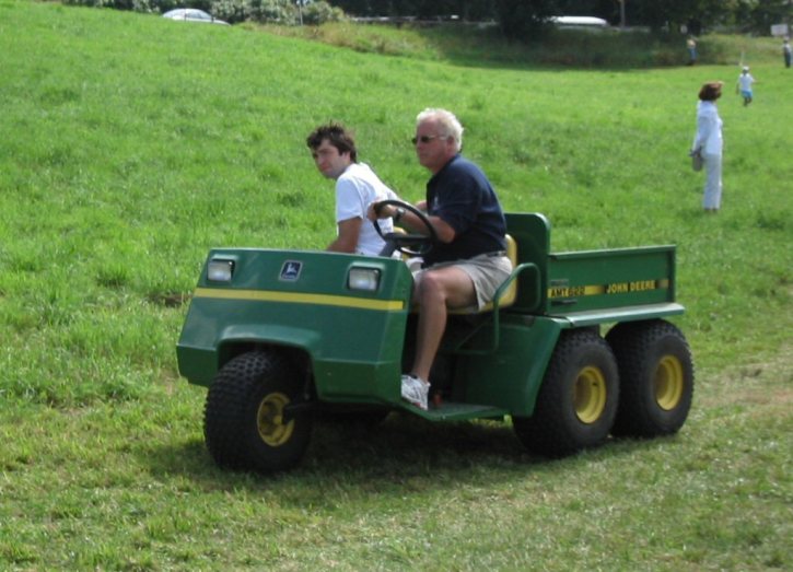 Connie and Gates on the gator