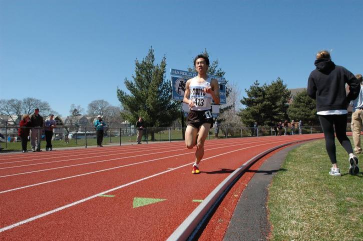 Justin Chung in the 1500 meters