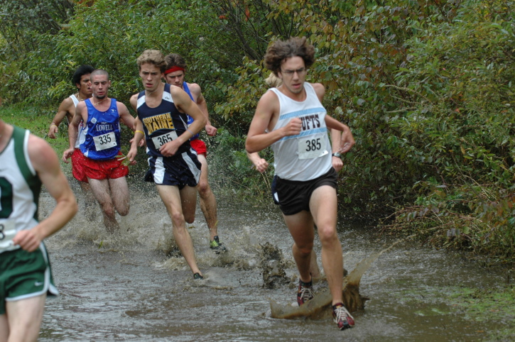 Mike Cummings crashing through the swamp