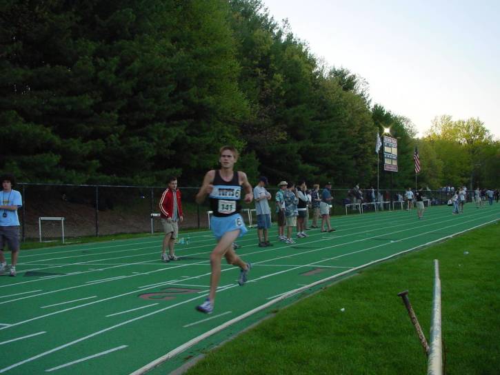 brigham runs past the team