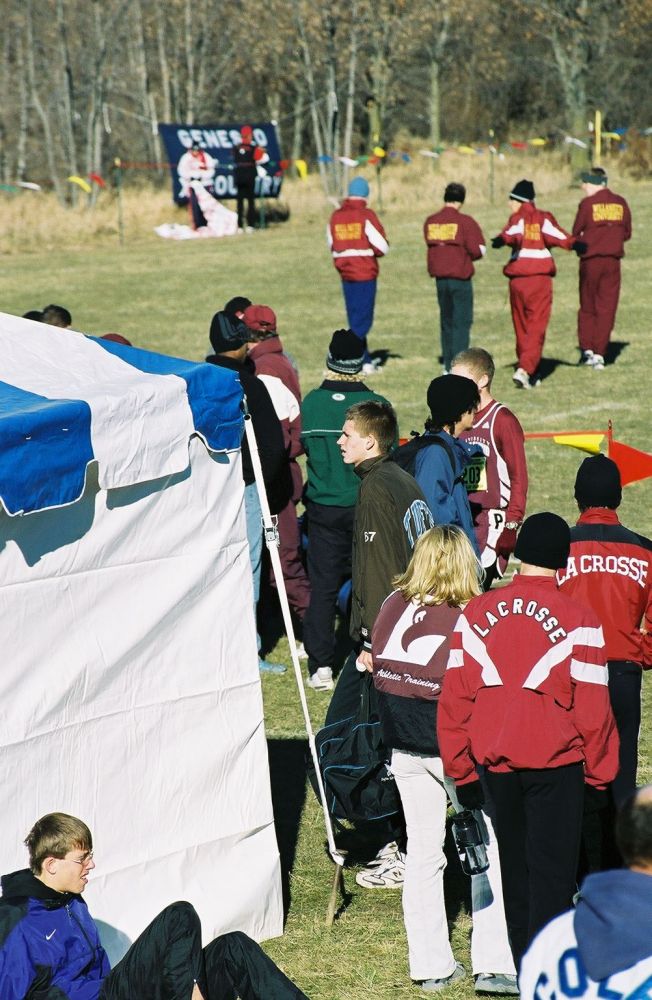 nate going in tent