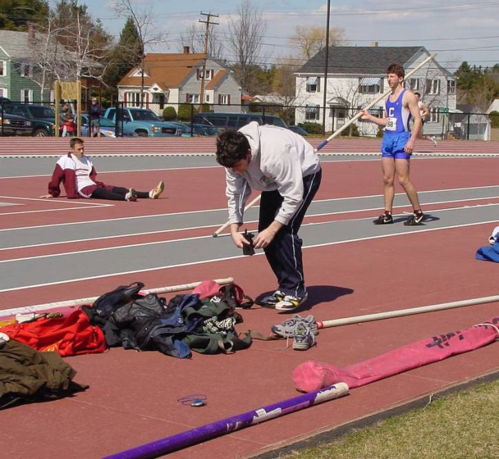 clarke preparing to vault