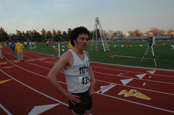 Matt Lacey, exhausted after the 5k.