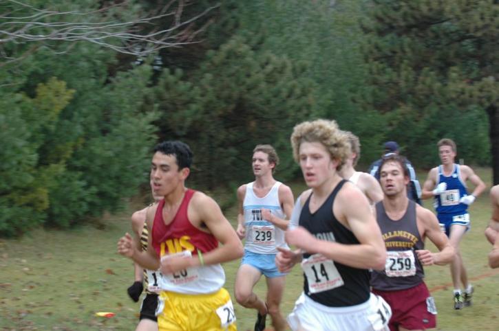 Brian McNamara kicking to the finish