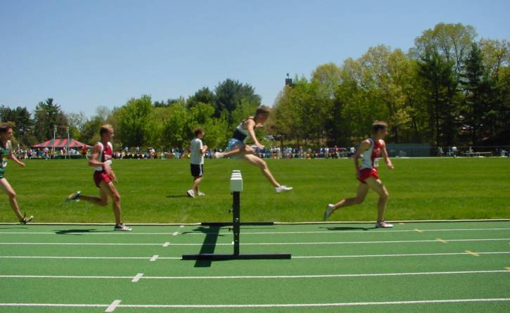 mann hurdling the barrier