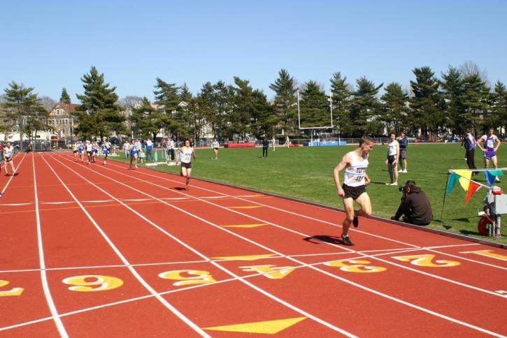 Matt Fortin wins the 800, a couple seconds ahead of Matt Lacey.