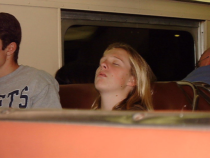 072 - danielle alseep on the bus