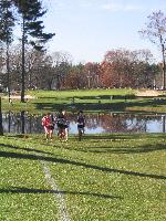 Lacey and Kennedy running in the front pack