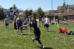 Tim Bassell prepares to throw the Javelin