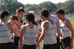 Tufts top 7 huddle up before the All New England race