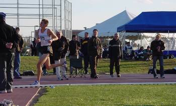 brigham runs past the team