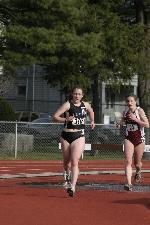 Liz Bloomhardt competes in the steeplechase.